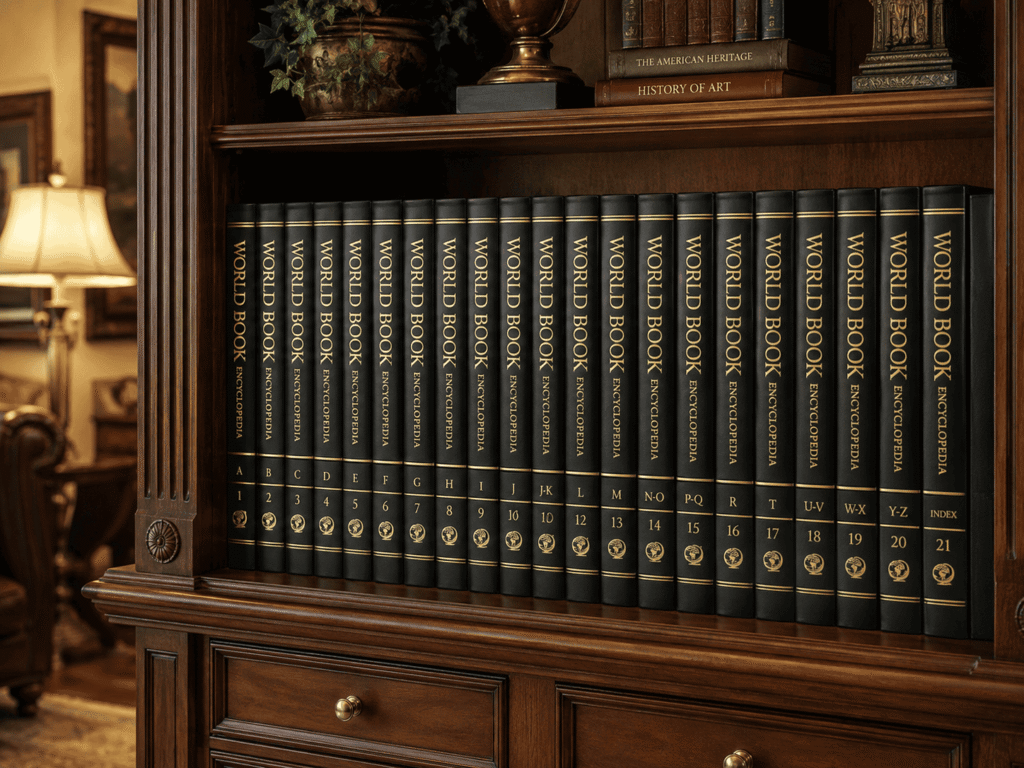 Books on a shelf at home