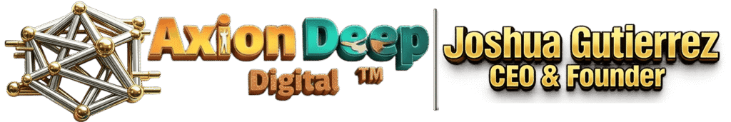 Logo for Axion Deeop Digital and the CEO Josh Gutierrez