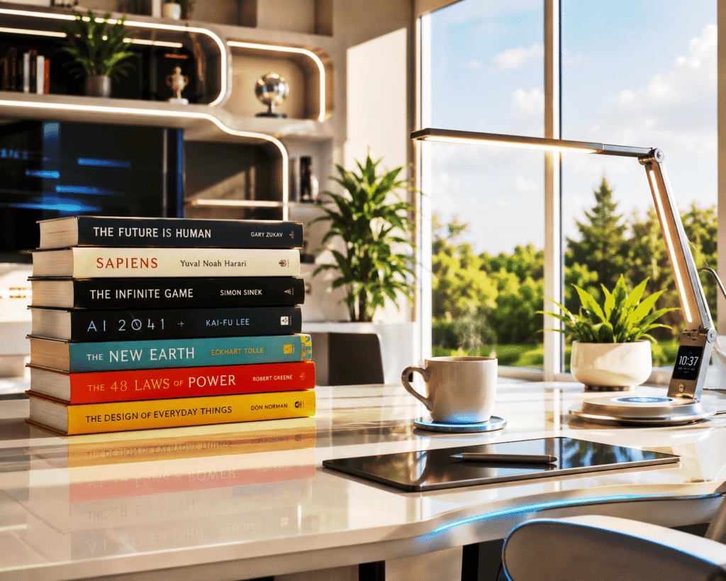 New Books on a desk