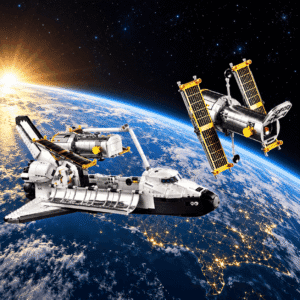 Space Shuttle Discovery & Hubble Telescope